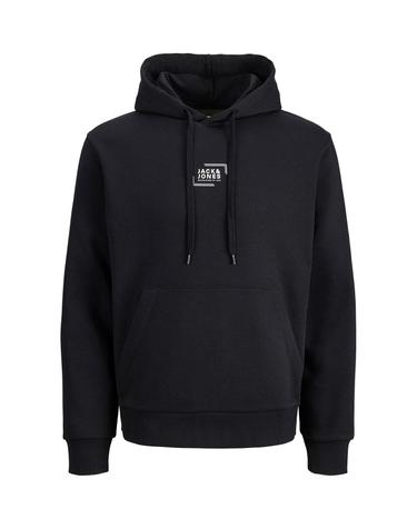 잭앤존스 베이직 블랙 레귤러핏 후드티 남성 2230513 NEGRO