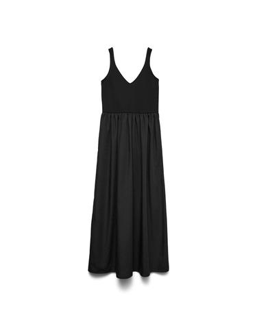 베로모다 브이넥 민소매 루즈핏 롱 원피스 5830209 NEGRO