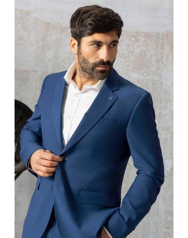 엘풀포 마이크로 패턴 수트 블레이저 6770795 AZUL MARINO