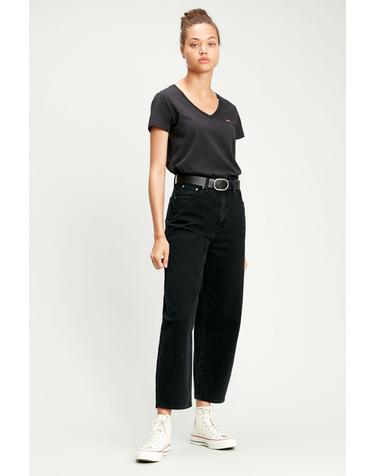리바이스 클래식 브이넥 로고 반팔 티셔츠 9933972 NEGRO