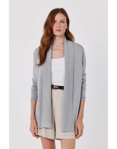 꼬르떼피엘 숄 칼라 니트 오픈 가디건 6244270 GRIS