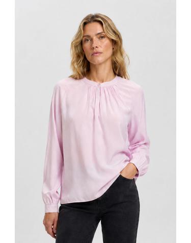 셀렉티드 플리츠 마오넥 긴팔 블라우스 4314172 ROSA
