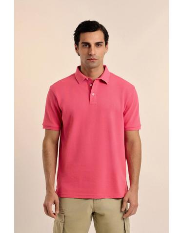 발레콰트로 로고 자수 반팔 폴로셔츠 3739075 ROSA