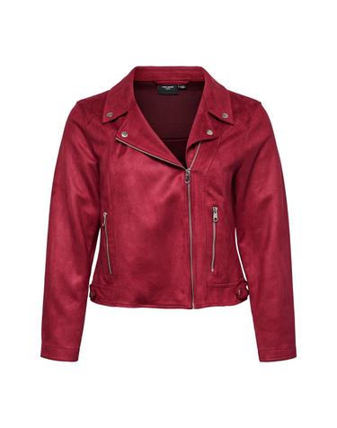 베로모다 스웨이드 집업 바이커 자켓 7930167 ROJO