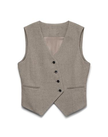 베로모다 브이넥 버튼 포켓 수트 베스트 7764188 GRIS