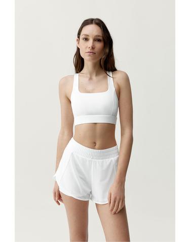 본리빙요가 스퀘어넥 메쉬 스포츠 브라 4233850 BLANCO