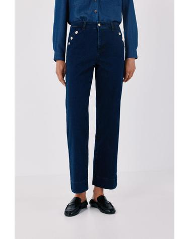 꼬르떼피엘 하이웨스트 팔라초 데님 팬츠 8824017 AZUL
