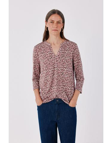꼬르떼피엘 마오넥 베이직 7부 소매 블라우스 6324481 MULTICOLOR