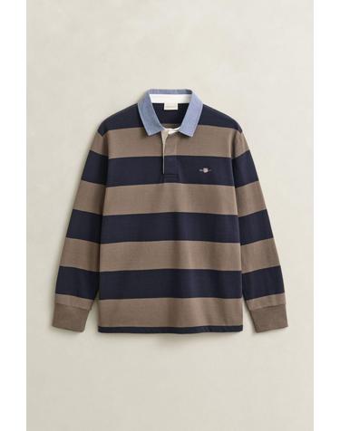 간트 스트라이프 클래식 럭비 폴로셔츠 3360405 BEIGE