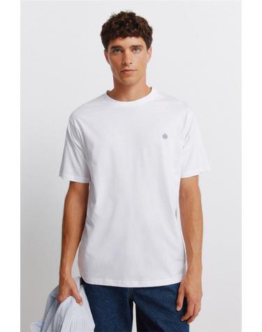 스프링필드 레귤러핏 로고 라운드넥 반팔 티셔츠 7122321 BLANCO