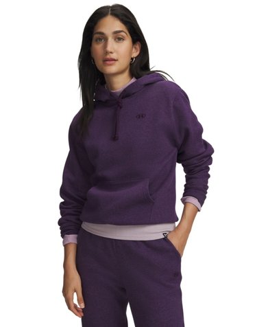 언더아머 캥거루 포켓 크롭 후드티 1591862 MORADO/LILA