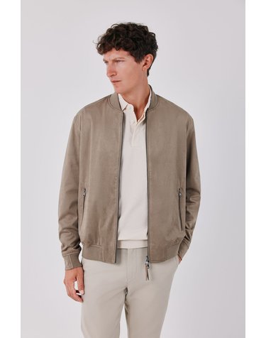꼬르떼피엘 스웨이드 이펙트 봄버 자켓 2024367 BEIGE