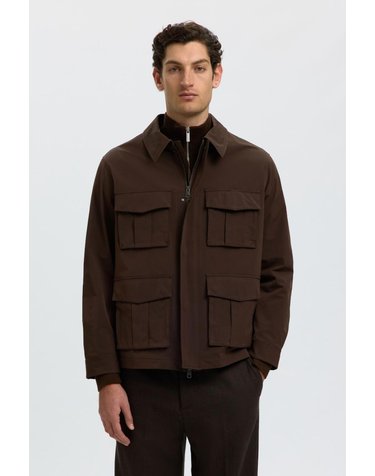 셀렉티드 멀티포켓 필드 자켓 8314101 MARRON OSCURO