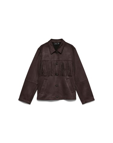 베로모다 프린지 스웨이드 버튼 자켓 6434434 MARRON OSCURO