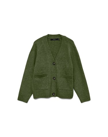 베로모다 브이넥 버튼 포켓 니트 가디건 5795306 VERDE OSCURO