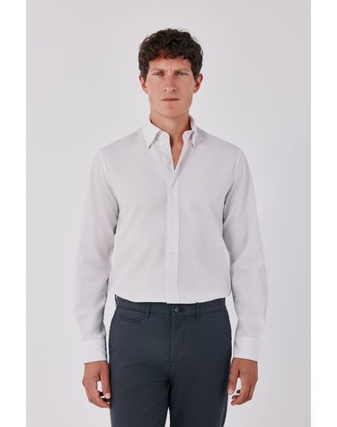 꼬르떼피엘 체크 패턴 텐셀 코튼 긴팔 셔츠 7394508 ESTAMPADO AZUL