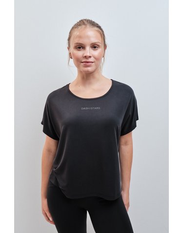대시 앤 스타즈 모달 라운드넥 반팔 티셔츠 9414050 NEGRO