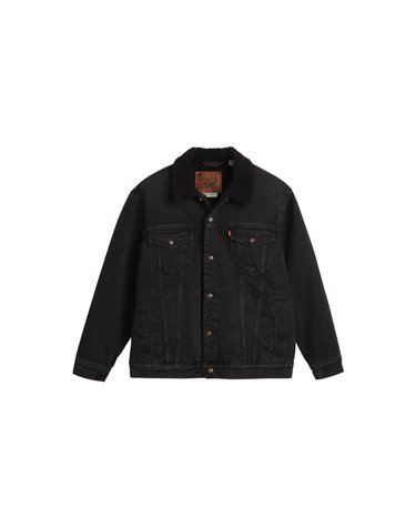 리바이스 보아 플리스 안감 데님 자켓 7150775 NEGRO