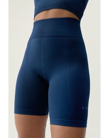 본리빙요가 하이라이즈 심리스 바이커 레깅스 4234072 AZUL
