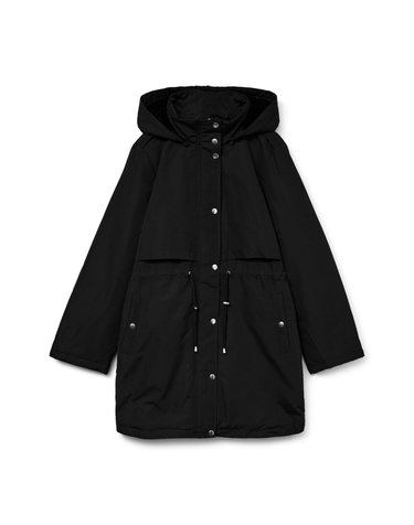 베로모다 탈착식 후드 집업 파카 코트 6031237 NEGRO