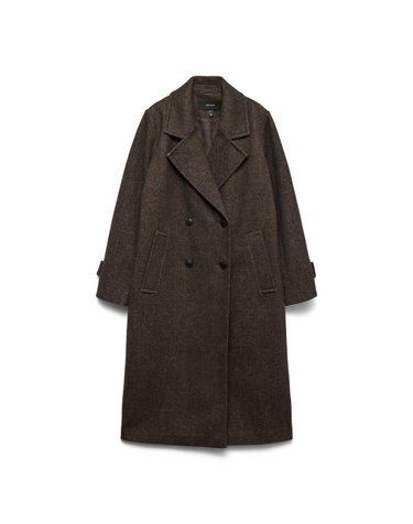 베로모다 더블 버튼 라펠넥 롱 코트 6031235 MARRON OSCURO
