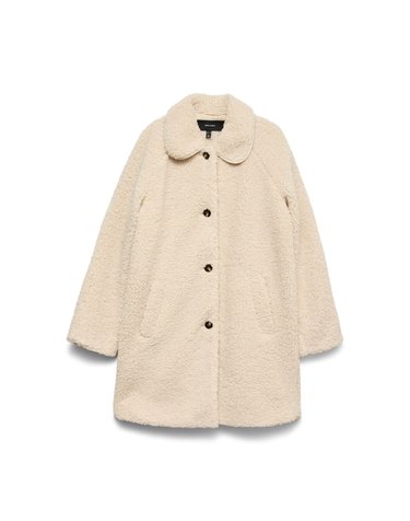 베로모다 시어링 플리스 버튼 숏 코트 5244364 BEIGE