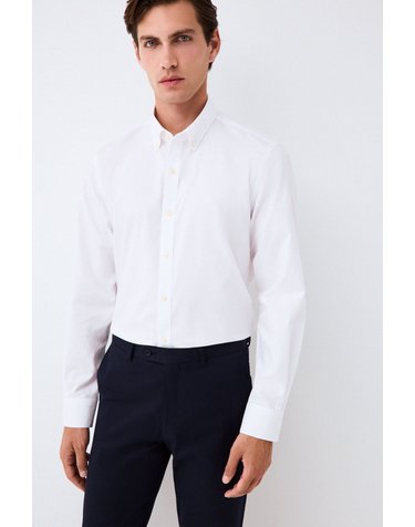 페드로 델 이에로 레귤러핏 논아이론 면 긴팔 셔츠 2894150 BLANCO