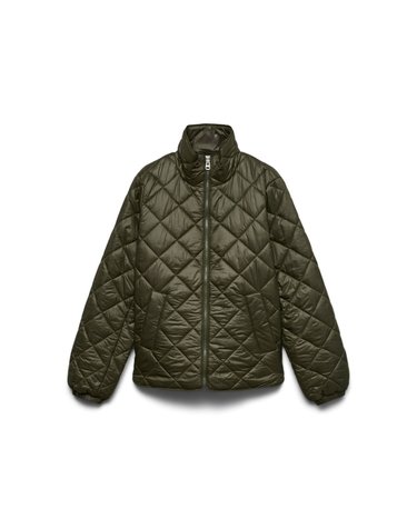 베로모다 하이넥 집업 경량 퀼팅 자켓 7930213 VERDE OSCURO
