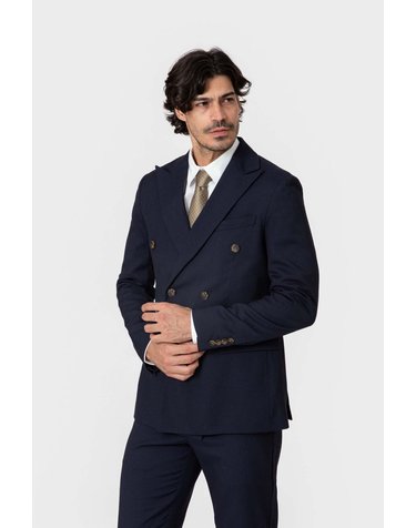 셀롭맨 더블브레스트 헤링본 수트 재킷 0934286 AZUL