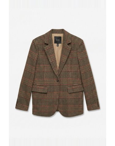베로모다 체크 싱글버튼 테일러드 재킷 6434437 MARRON OSCURO