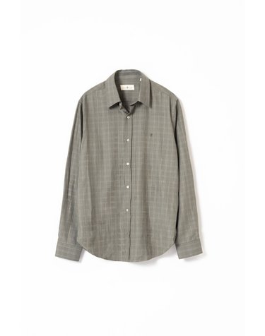 푸로에고 윈도우 체크 긴팔 셔츠 8304150 VERDE