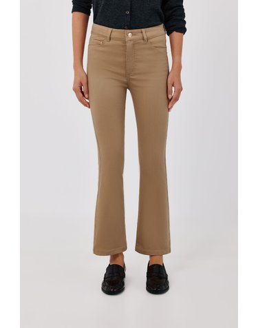 꼬르떼피엘 하이라이즈 부츠컷 크롭 팬츠 8824021 BEIGE