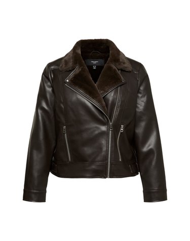 베로모다 에코 레더 라이더 자켓 6434424 MARRON OSCURO