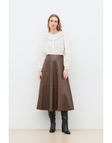 카롤 플루이드 A라인 롱 스커트 5724630 MARRON