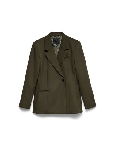 베로모다 슬림핏 노치 라펠 블레이저 6434407 VERDE OSCURO