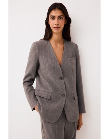 페드로 델 이에로 칼라리스 테일러드 블레이저 6754296 GRIS