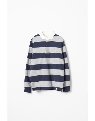 푸로에고 스트라이프 럭비 긴팔 폴로 셔츠 3734035 AZUL