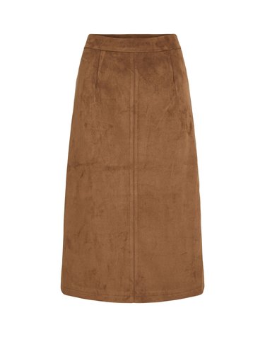 빌라 스웨이드 이펙트 미디 스커트 5724593 MARRON OSCURO