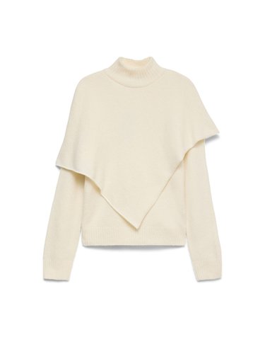 베로모다 케이프 하이넥 니트 스웨터 3764409 BEIGE
