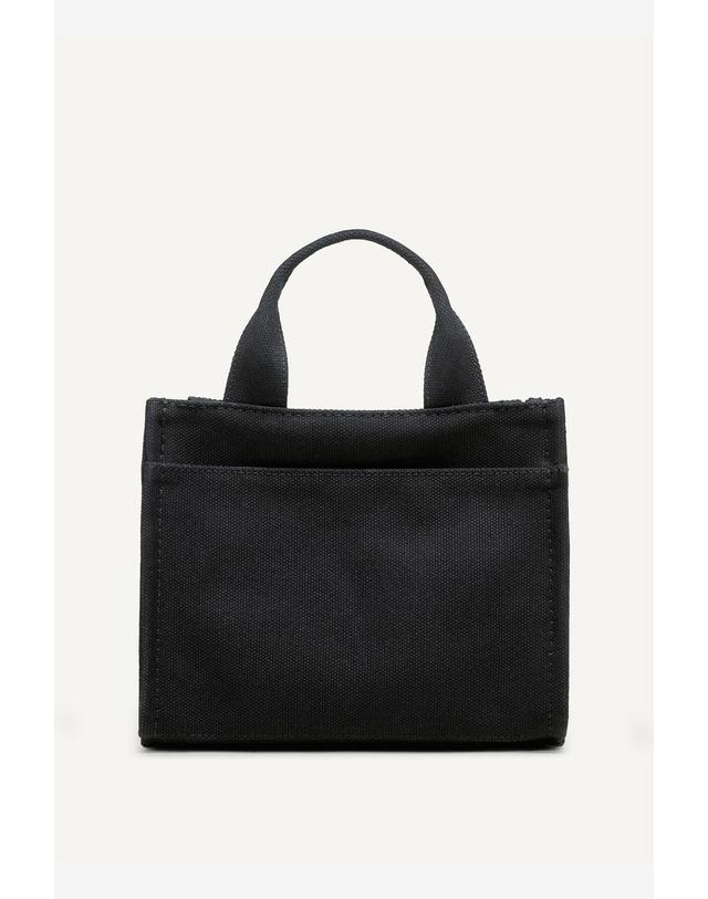 꼬르떼피엘 디케이엔와이 DKNY 로고 크로스 토트백 블랙 9060332 NEGRO 착용컷