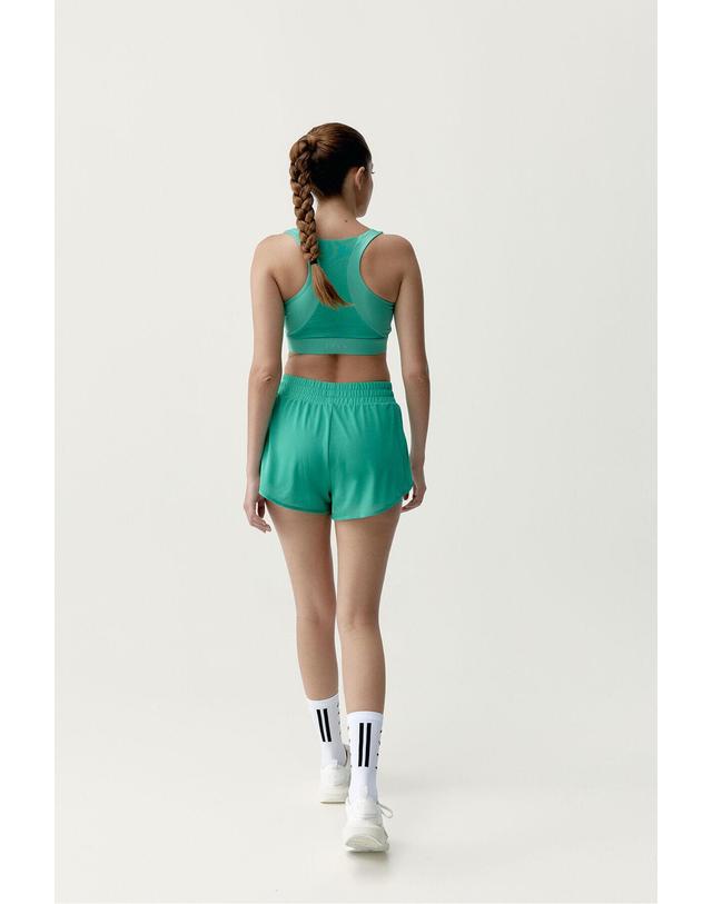 꼬르떼피엘 본리빙요가 테크니컬 스포츠 그린 숏팬츠 8183679 TURQUESA 착용컷