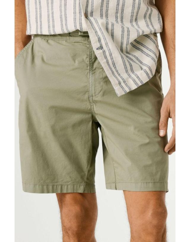 꼬르떼피엘 페페진스 릴렉스핏 포플린 반바지 7793185 KAKI 카키 착용컷