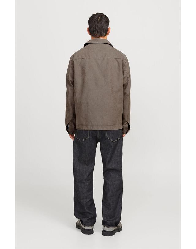 꼬르떼피엘 잭앤존스 테크니컬 스웨이드 블루종 재킷 7150675 GRIS 브라운 착용컷