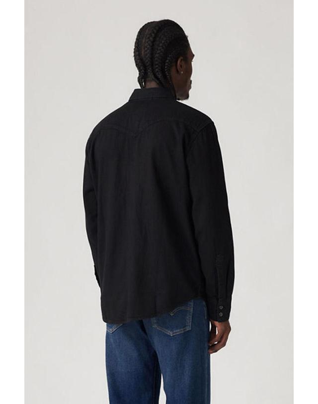 꼬르떼피엘 리바이스 웨스턴 데님 긴팔 셔츠 블랙 2600100 NEGRO 착용컷