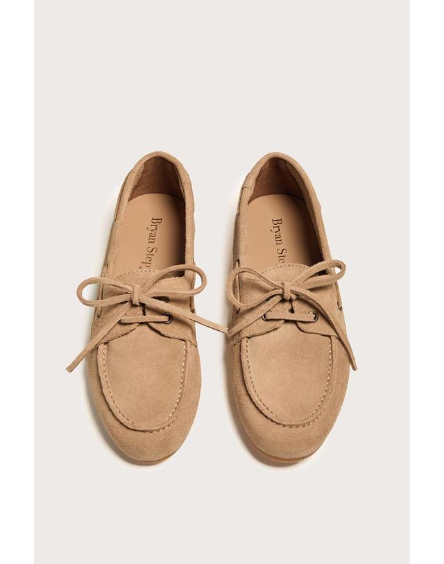 꼬르떼피엘 브라이언 스텝와이즈 플렉서블 컴포트 베이직 보트슈즈 9961284 BEIGE 베이지 착용컷