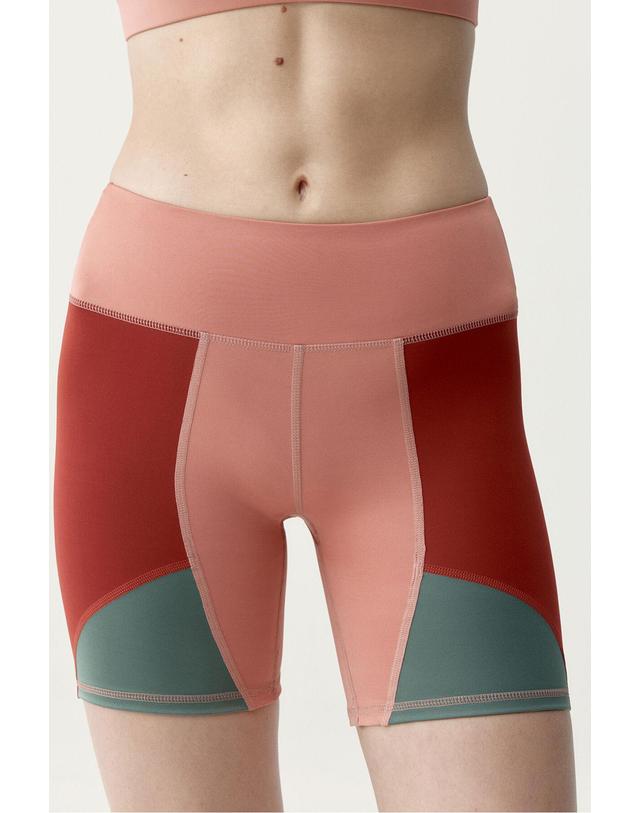 꼬르떼피엘 본리빙요가 멀티컬러 하이웨이스트 스포츠 쇼츠 8183609 ESTAMPADO 착용컷
