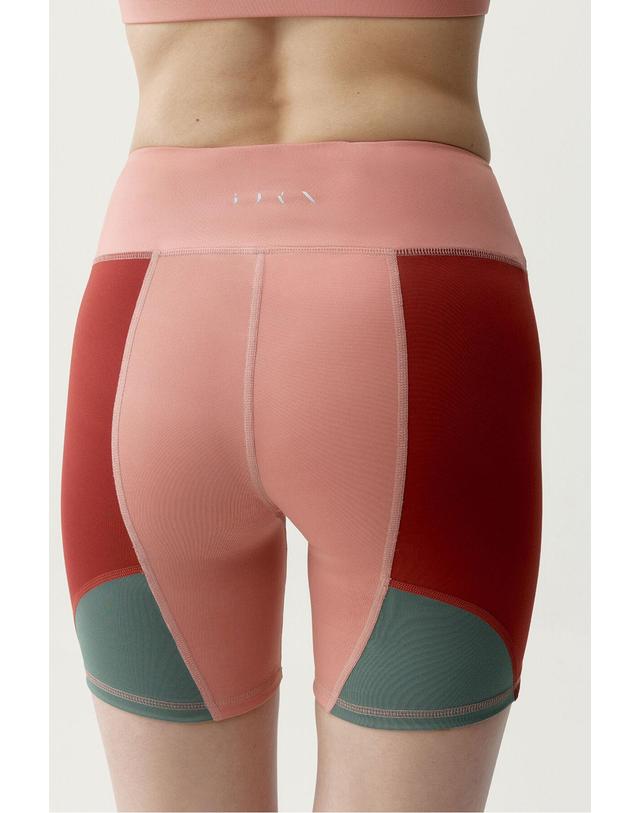 꼬르떼피엘 본리빙요가 멀티컬러 하이웨이스트 스포츠 쇼츠 8183609 ESTAMPADO 착용컷