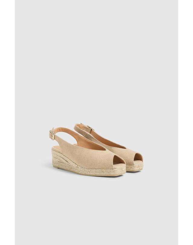 꼬르떼피엘 캐스타네르 내추럴 에스파드류 웨지 샌들 5cm 9961261 BEIGE 베이지 착용컷