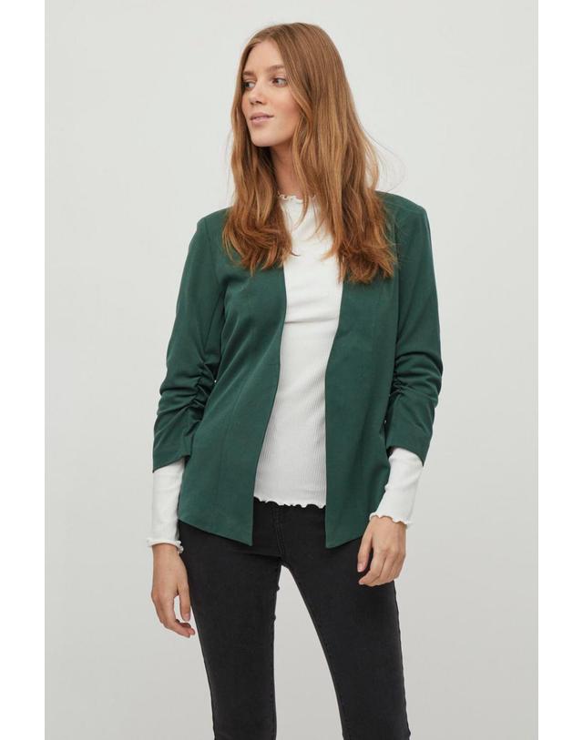 꼬르떼피엘 빌라 테일러드 7부 오픈 블레이저 7930046 VERDE OSCURO 그린 착용컷