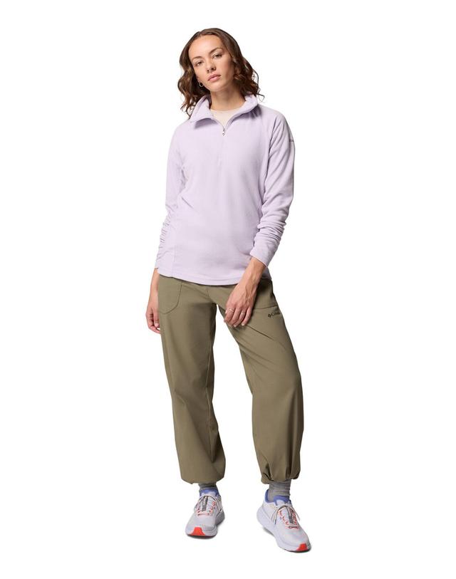 꼬르떼피엘 컬럼비아 경량 하프집업 플리스 긴팔 티셔츠 9050545 MORADO/LILA 바이올렛 착용컷